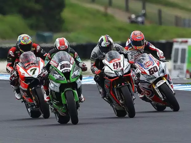 Leon Haslam, Chaz Davies, Jonathan Rea, Michael van der Mark Titel-Bild zur News: Leon Haslam, Chaz Davies, Jonathan Rea, Michael van der Mark