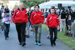 John Booth, Roberto Merhi (Manor Marussia) und Will Stevens (Manor Marussia) 