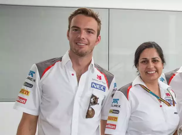 Esteban Gutierrez, Adrian Sutil, Monisha Kaltenborn, Beat Zehnder, Giedo van der Garde Titel-Bild zur News: Esteban Gutierrez, Adrian Sutil, Monisha Kaltenborn, Beat Zehnder, Giedo van der Garde