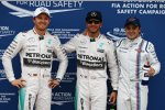 Lewis Hamilton (Mercedes) auf Pole, Nico Rosberg (Mercedes) und Felipe Massa (Williams) dahinter