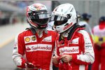 Kimi Räikkönen (Ferrari) und Sebastian Vettel (Ferrari) 