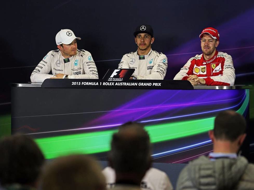 Nico Rosberg, Lewis Hamilton, Sebastian Vettel