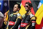 Pastor Maldonado (Lotus) und Romain Grosjean (Lotus) 