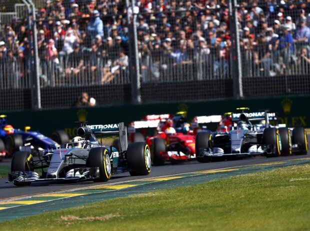 Titel-Bild zur News: Lewis Hamilton, Nico Rosberg, Felipe Massa, Sebastian Vettel