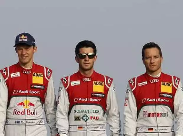 Mattias Ekström, Mike Rockenfeller, Timo Scheider Titel-Bild zur News: Mattias Ekström, Mike Rockenfeller, Timo Scheider