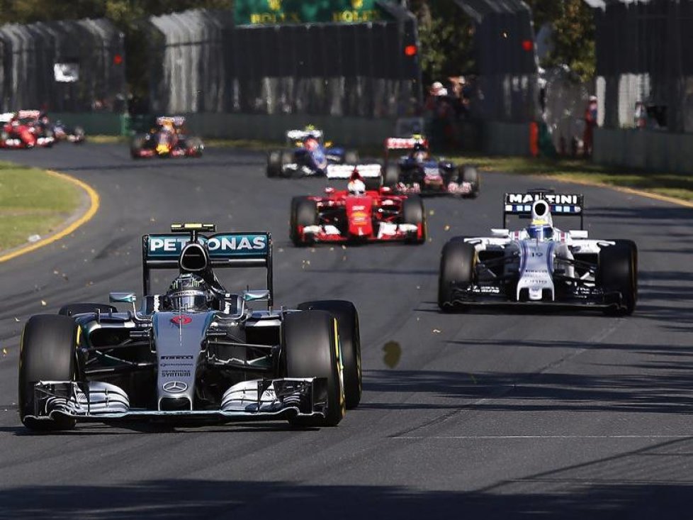 Nico Rosberg, Felipe Massa, Sebastian Vettel