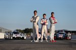 Mark Webber (Porsche), Loic Duval (Audi) und Anthony Davidson (Toyota) 