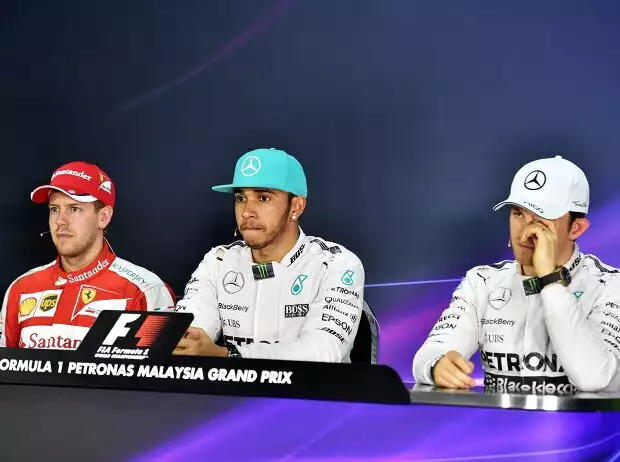 Titel-Bild zur News: Sebastian Vettel, Lewis Hamilton, Nico Rosberg