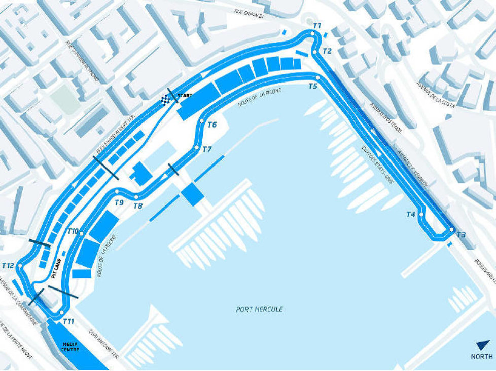 Streckenlayout der Formel E in Monte Carlo