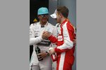 Sebastian Vettel (Ferrari) und Lewis Hamilton (Mercedes) 
