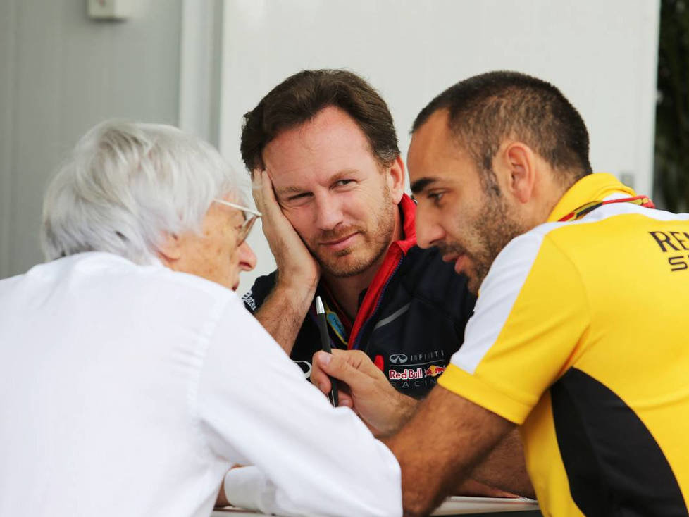 Bernie Ecclestone, Christian Horner, Cyril Abiteboul