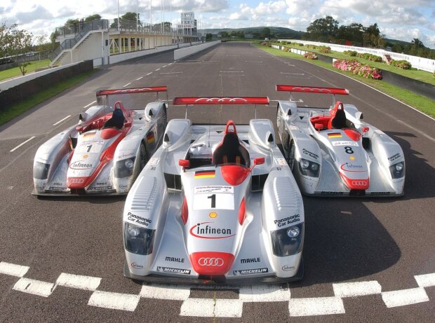 Titel-Bild zur News: Audi Le-Mans-Siegerautos 2000-2002