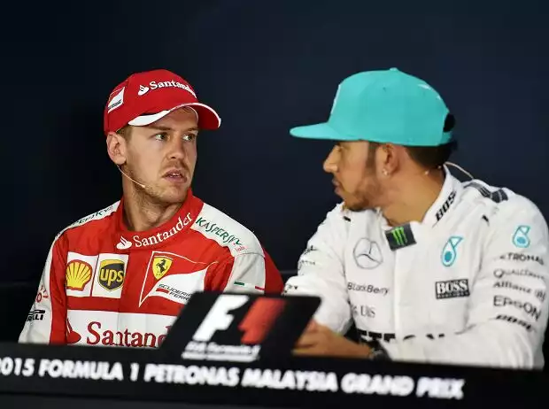 Titel-Bild zur News: Sebastian Vettel, Lewis Hamilton