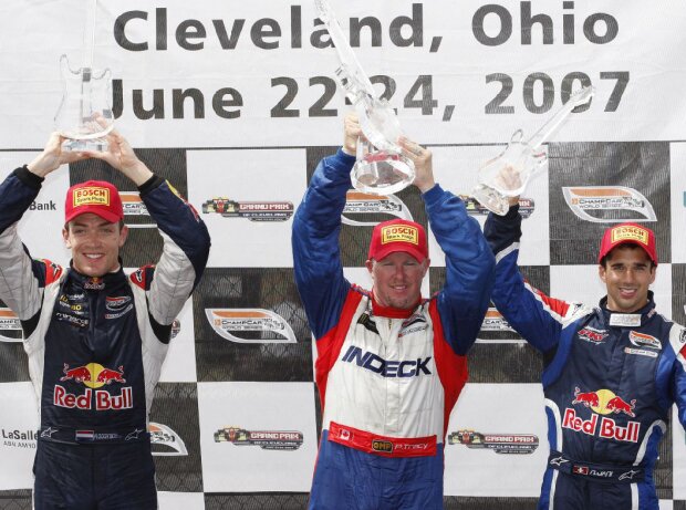 Cleveland-Podium 2007: Paul Tracy, Robert Doornbos, Neel Jani