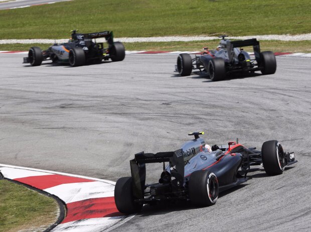 Sergio Perez, Fernando Alonso, Jenson Button