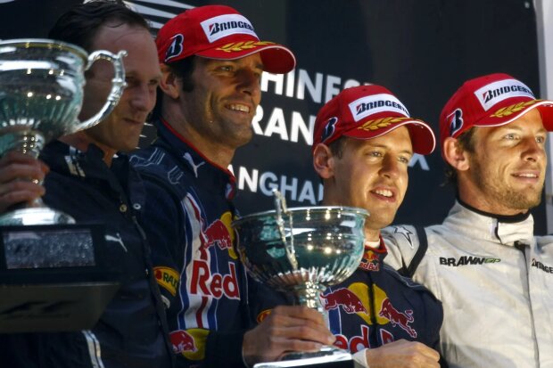 Mark Webber Sebastian Vettel Jenson Button Red Bull Infiniti Red Bull Racing F1 ~Mark Webber (Porsche), Sebastian Vettel (Ferrari) und Jenson Button (McLaren) ~ 