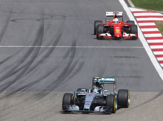 Titel-Bild zur News: Nico Rosberg, Sebastian Vettel