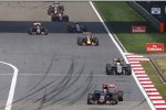 Max Verstappen (Toro Rosso), Nico Hülkenberg (Force India), Daniil Kwjat (Red Bull) und Carlos Sainz (Toro Rosso) 