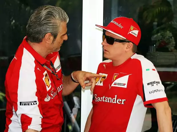 Titel-Bild zur News: Maurizio Arrivabene, Kimi Räikkönen