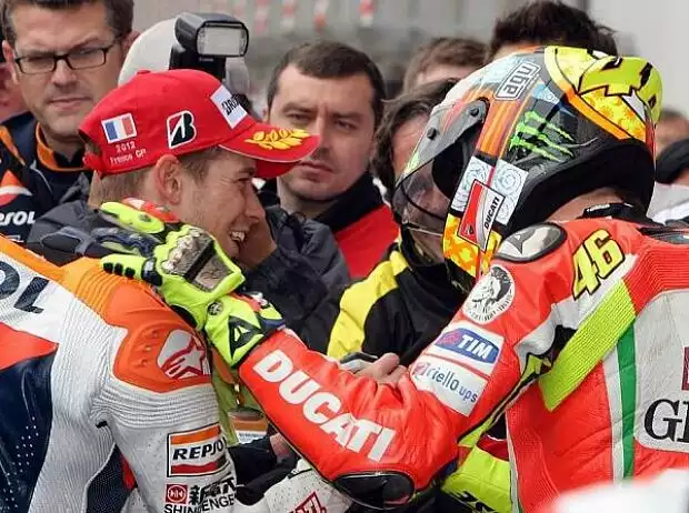 Casey Stoner, Valentino Rossi Titel-Bild zur News: Casey Stoner, Valentino Rossi