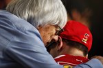 Bernie Ecclestone und Sebastian Vettel (Ferrari) 