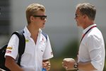 Marcus Ericsson (Sauber) und David Coulthard 