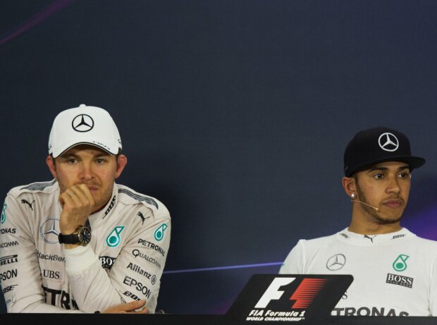 Titel-Bild zur News: Nico Rosberg, Lewis Hamilton, Sebastian Vettel