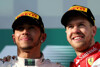 Bild zum Inhalt: Vettel & Hamilton: Glaube an Feindschaft "ein bisschen blöd"