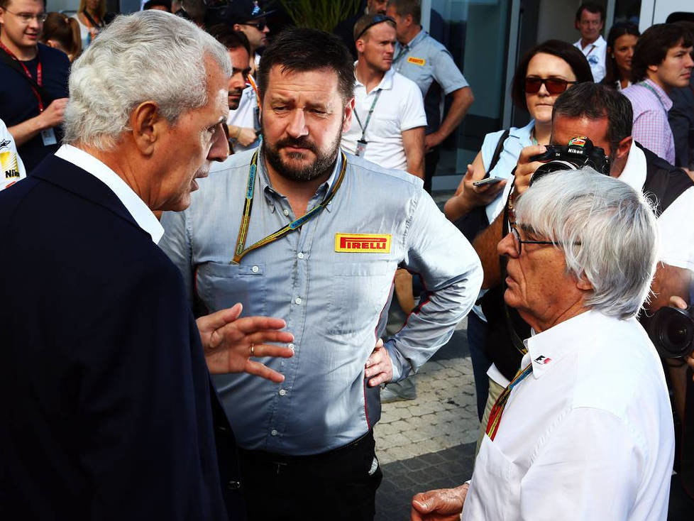 Macio Tronchetti-Provera, Paul Hembery und Bernie Ecclestone