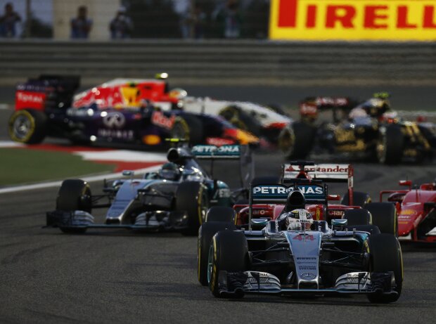 Titel-Bild zur News: Lewis Hamilton, Sebastian Vettel, Nico Rosberg, Kimi Räikkönen