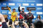 Podium des zweiten Laufs: Tom Coronel ,Norbert Michelisz und Tom Chilton 