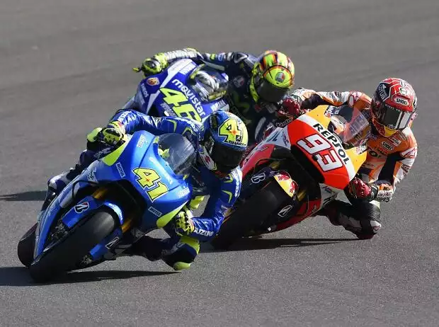 Aleix Espargaro, Marc Marquez, Valentino Rossi Titel-Bild zur News: Aleix Espargaro, Marc Marquez, Valentino Rossi
