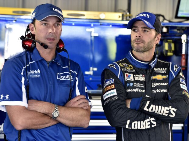 Jimmie Johnson und Crewchief Chad Knaus