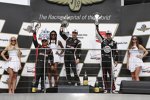 Das Podium des Indianapolis-Grand-Prix: Will Power, Graham Rahal, Juan Pablo Montoya