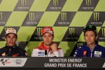 Marc Marquez, Andrea Dovizioso und Valentino Rossi 
