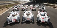 Bild zum Inhalt: Erstmals vereint: die 13 Le-Mans-Sieger von Audi