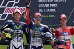 Valentino Rossi, Jorge Lorenzo und Andrea Dovizioso 