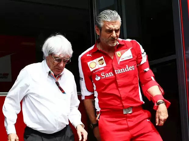 Bernie Ecclestone, Maurizio Arrivabene Titel-Bild zur News: Bernie Ecclestone, Maurizio Arrivabene