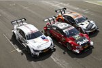 Fotoshooting mit Autos aller DTM-Marken