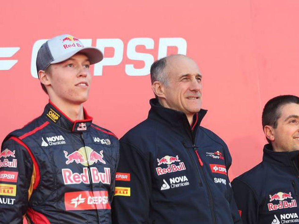 Daniil Kwjat, Franz Tost, James Key, Jean-Eric Vergne