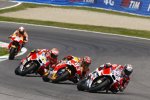 Andrea Dovizioso vor Marc Marquez und Andrea Dovizioso 