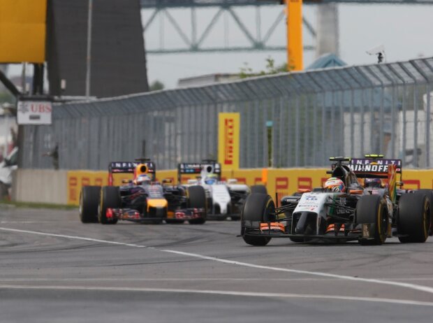 Titel-Bild zur News: Sergio Perez, Daniel Ricciardo, Sebastian Vettel, Felipe Massa