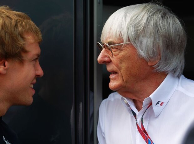 Titel-Bild zur News: Bernie Ecclestone, Sebastian Vettel