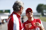 Maurizio Arrivabene und Sebastian Vettel (Ferrari) 