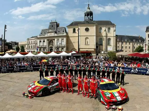 Gianmaria Bruni, Toni Vilander, Giancarlo Fisichella, Davide Rigon, James Calado, Olivier Beretta Titel-Bild zur News: Gianmaria Bruni, Toni Vilander, Giancarlo Fisichella, Davide Rigon, James Calado, Olivier Beretta