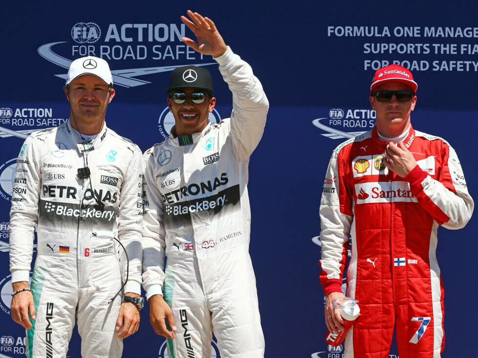 Nico Rosberg, Lewis Hamilton, Kimi Räikkönen