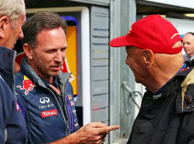 Helmut Marko, Christian Horner, Niki Lauda Titel-Bild zur News: Helmut Marko, Christian Horner, Niki Lauda