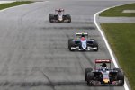 Carlos Sainz (Toro Rosso), Felipe Nasr (Sauber) und Max Verstappen (Toro Rosso) 
