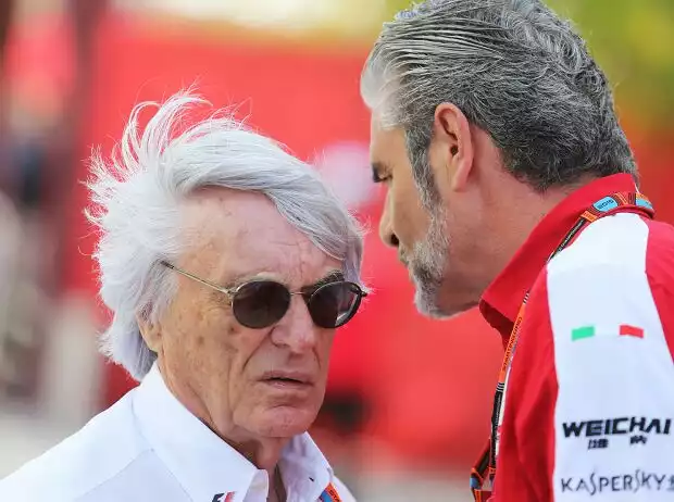Bernie Ecclestone, Maurizio Arrivabene Titel-Bild zur News: Bernie Ecclestone, Maurizio Arrivabene