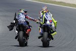 Jorge Lorenzo und und Valentino Rossi (Yamaha) 